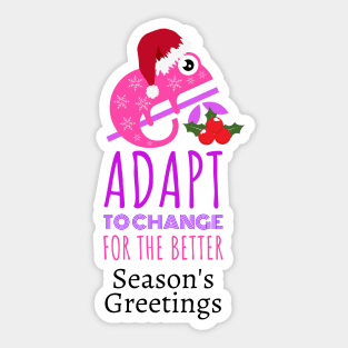 Lizard's Seasons Greetings Sticker